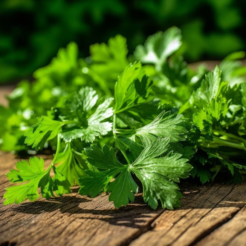 Friske koriander på bord