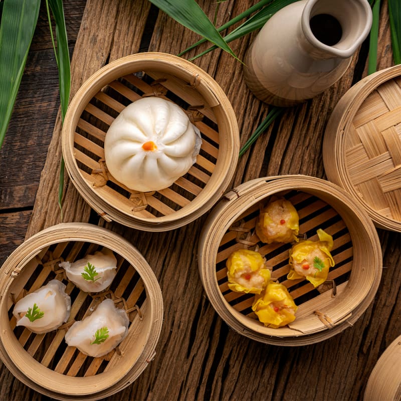 Forskellige dim sum retter