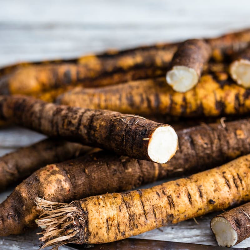 Skorzonerrod på bord
