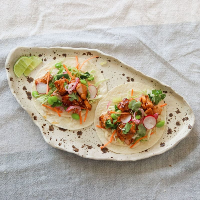 Fiske tacos med grøntsager og mayo