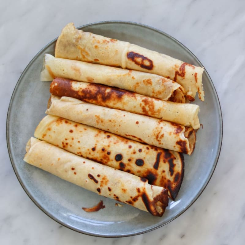 Pandekager som er rulllet sammen