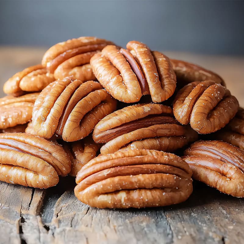 Pekannødder på bord