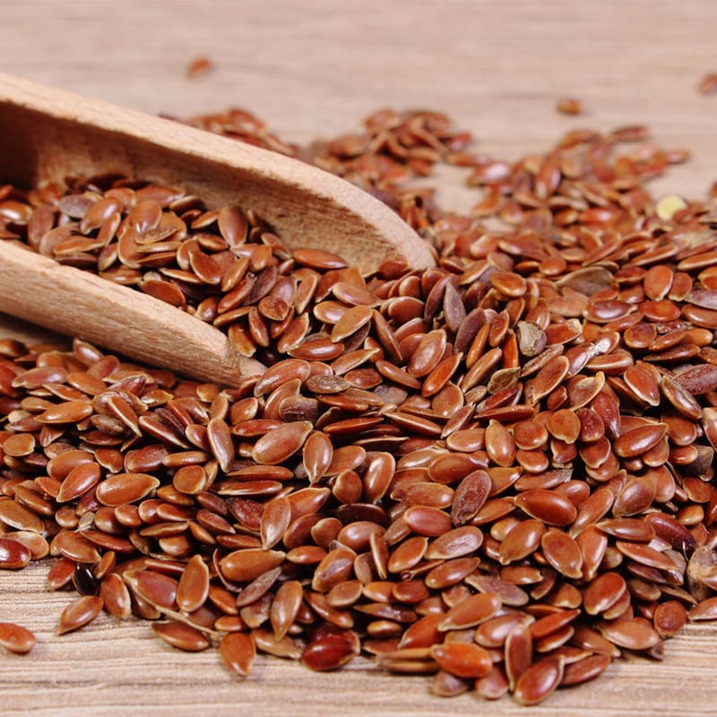 Hørfrø med træske på bord