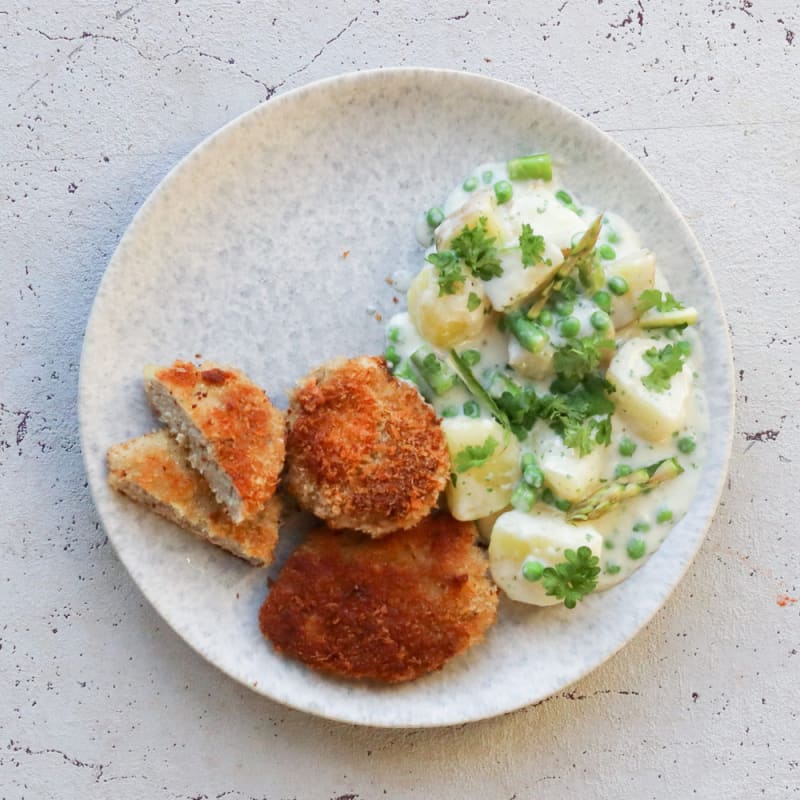 Karbonader med kartofler og persille