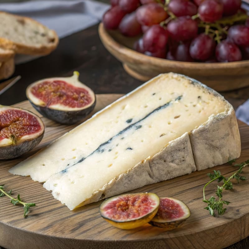 Morbier ost på skærebræt