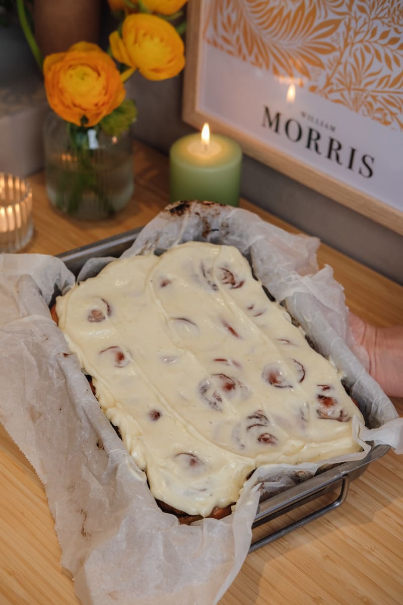 Kanelsnegle med topping