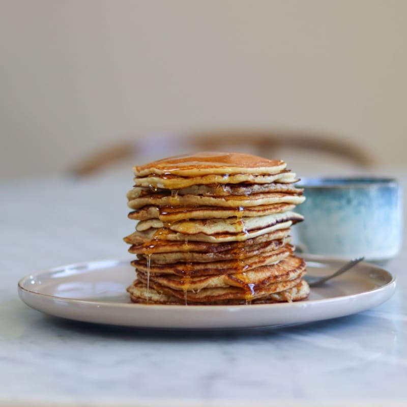Amerikanske pandekager med sirup
