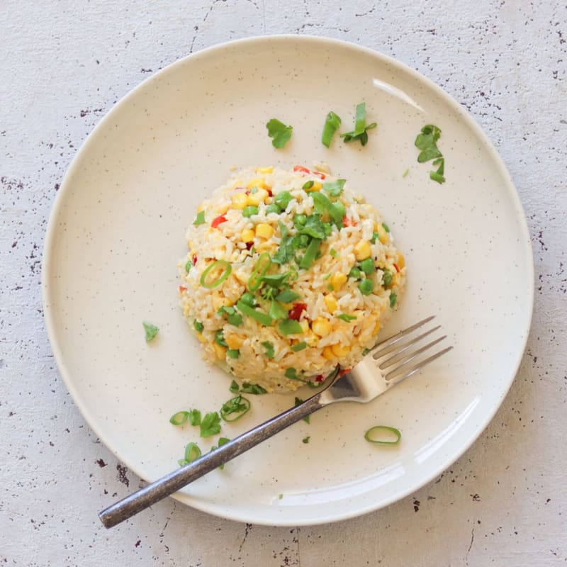 Fried rice med grønt og urter