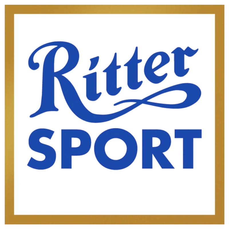 Ritter Sport logo. Køb Ritter Sport chokolade hos BilkaToGo.