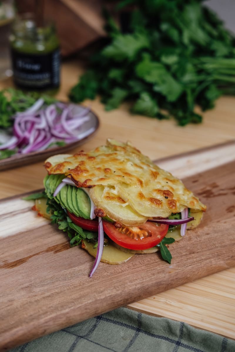 Kartoffelwrap med fyld. Opskrift fra Bilka