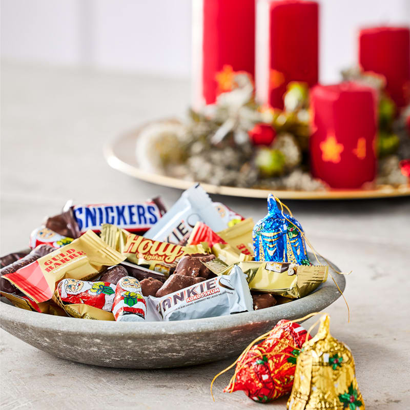 Julechokolade på tallerken