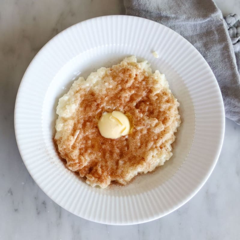 Risengrød med kanel og smør