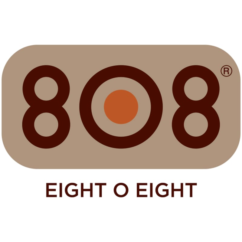 Fremvisning af 808s logo. 