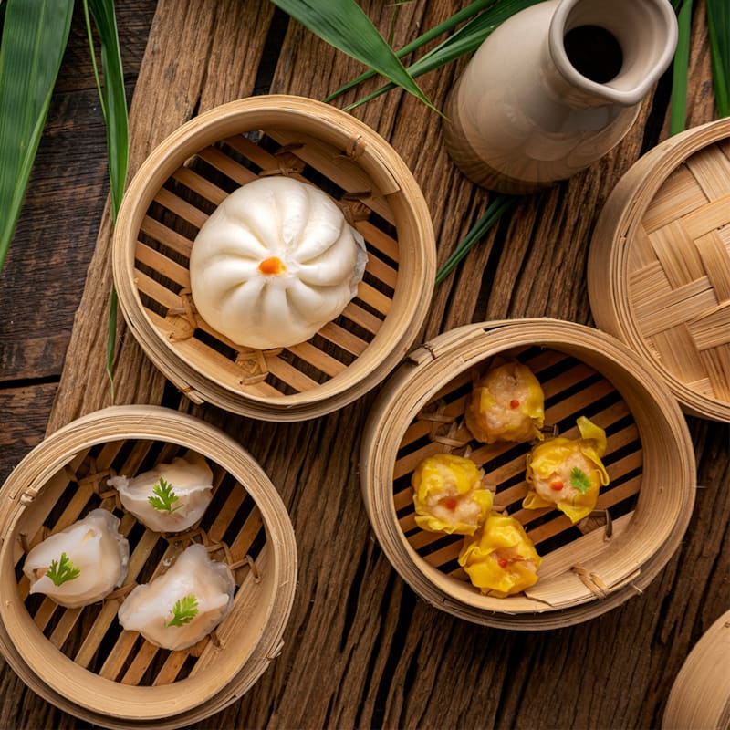 Forskellige dim sum retter