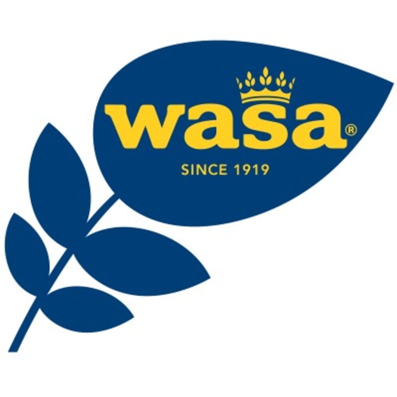 Her ser du et logo af Wasa