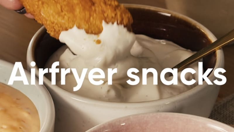 Hurtige snacks fra frost lavet i airfryer. BilkaToGo. 