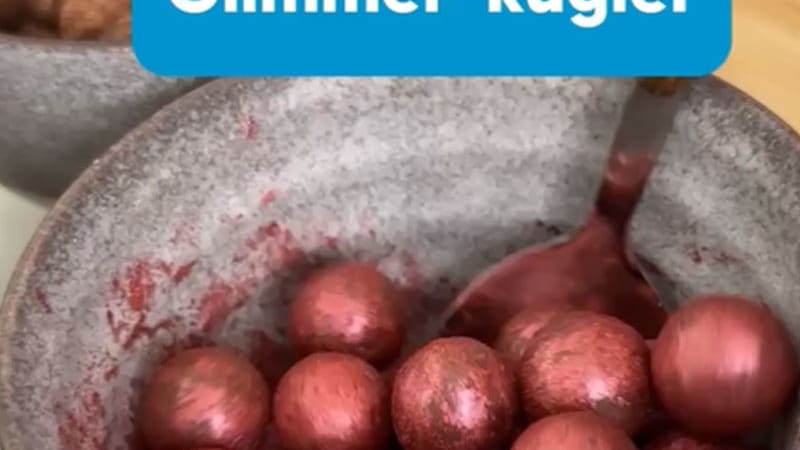 Lav fine glimmerkugler til kager med Bilka