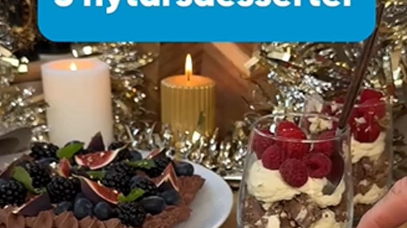 Få inspiration til tre nemme nytårsdesserter med Salling Princip hos BilkaToGo