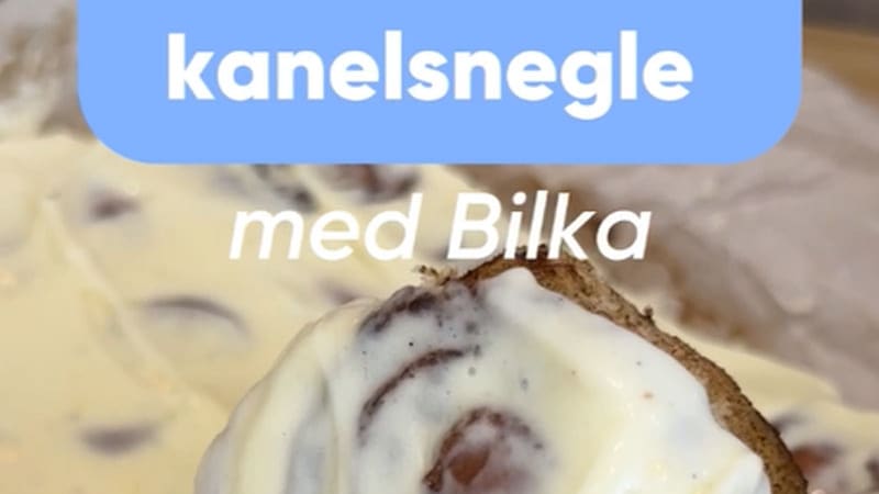 Bag de lækreste kanelsnegle med cream cheese topping med Bilka