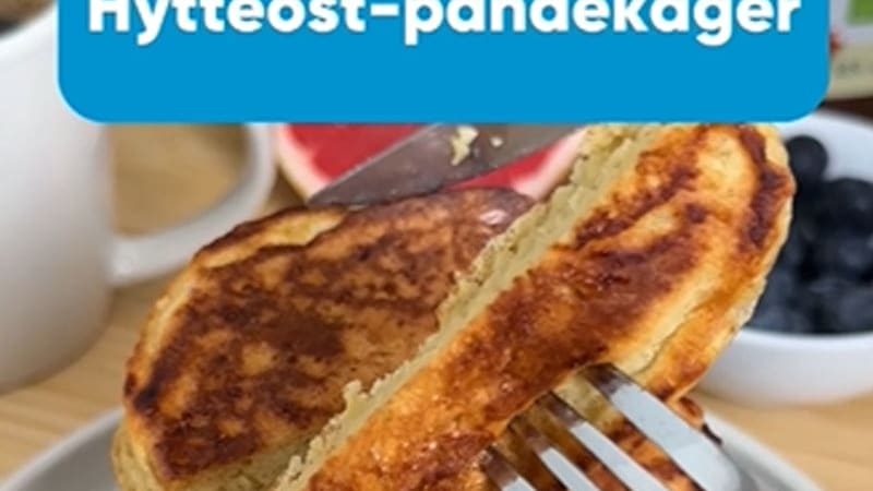 Få opskriften på lækre pandekager med hytteost hos BilkaToGo