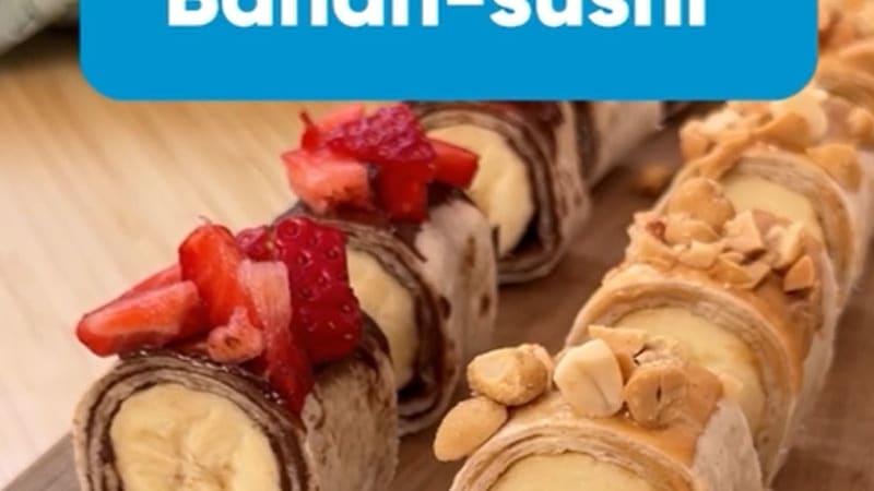 Opskrift på dessert med banan og tortillapandekage