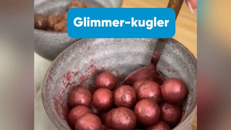 Lav fine glimmerkugler til kager med Bilka