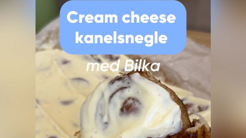 Bag de lækreste kanelsnegle med cream cheese topping med Bilka