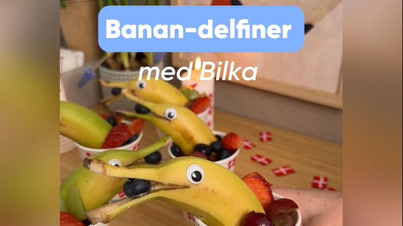 Lav søde banan-delfiner med Bilka