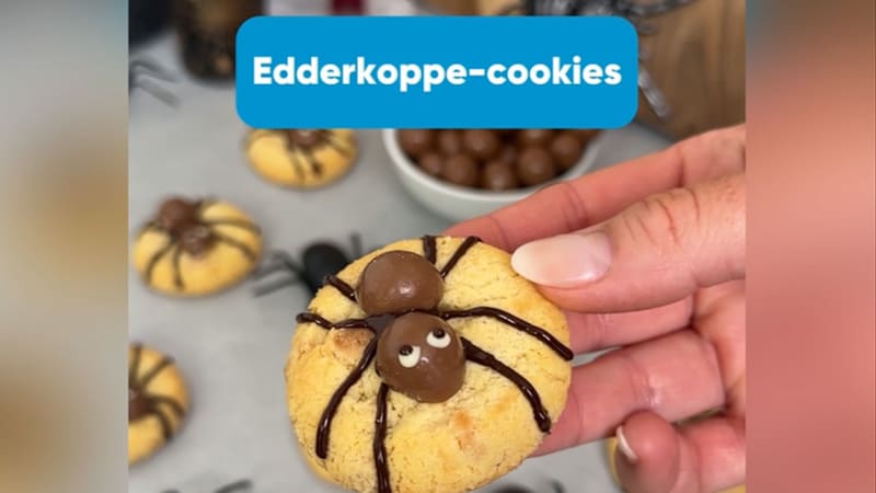 Lav uhyggelige cookies med edderkopper med Bilka