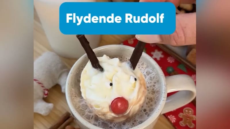 Lav en lækker varm kakao med Rudolf på toppen
