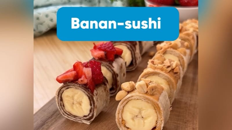 Opskrift på dessert med banan og tortillapandekage