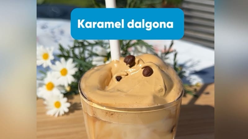 Opskrift på dalgona iskaffe med karamel