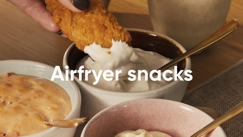 Hurtige snacks fra frost lavet i airfryer. Bilka