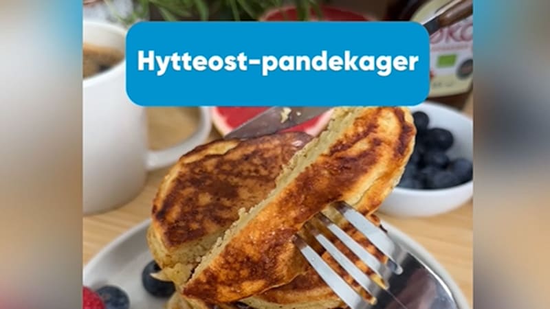 Få opskriften på lækre pandekager med hytteost hos Bilka
